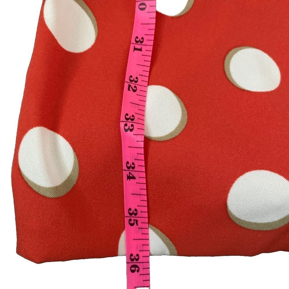 ALYX Dress Orange & White w Polka Dots Zip Back Sleeveless Retro Women's Size 10 - Picture 5 of 9